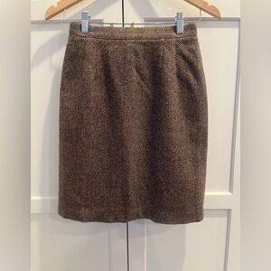 Briggs vintage women’s wool blend skirt size 6 brown lined